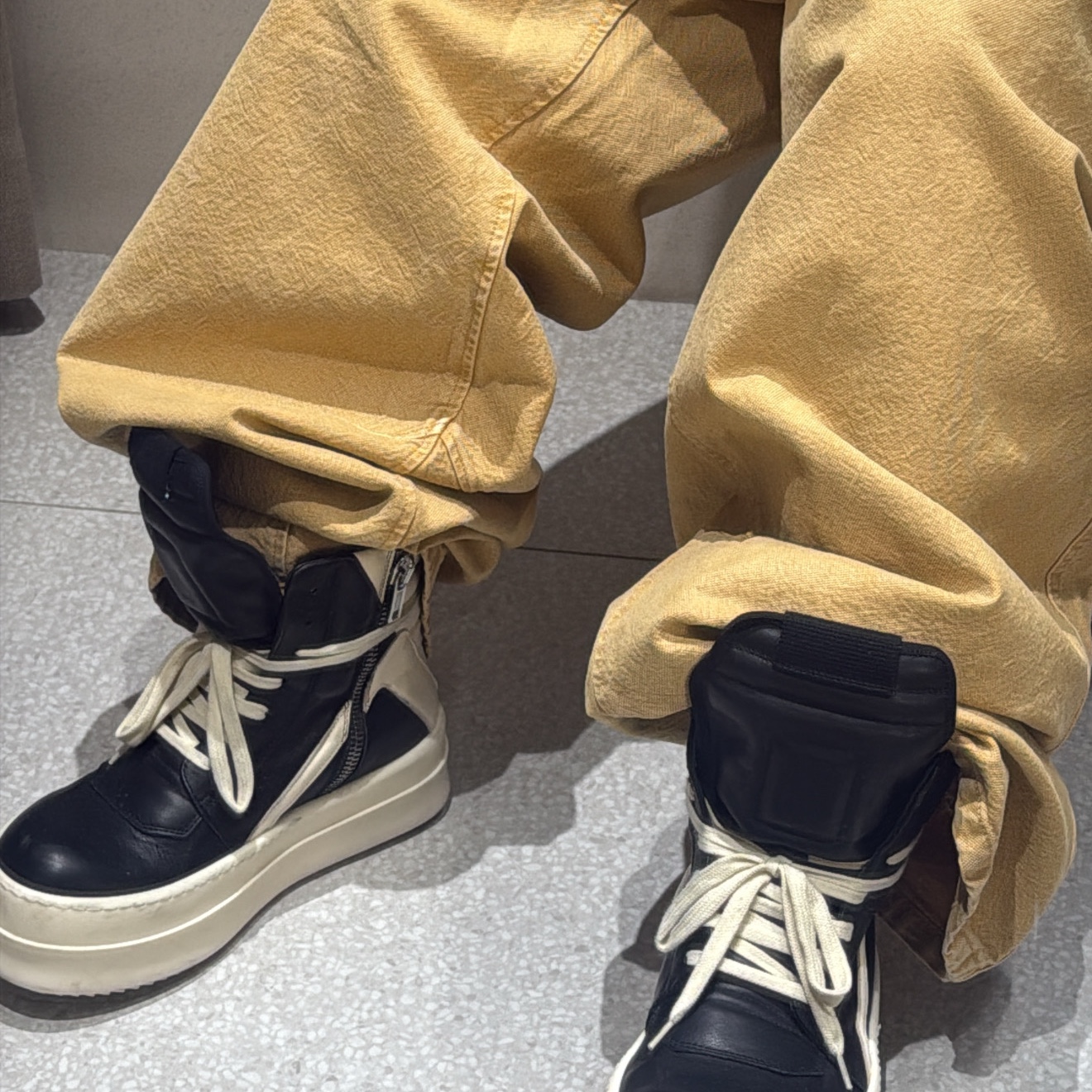 Rick Owens Concordians Mega Bumper Geobasket 착용 스타일 - 1