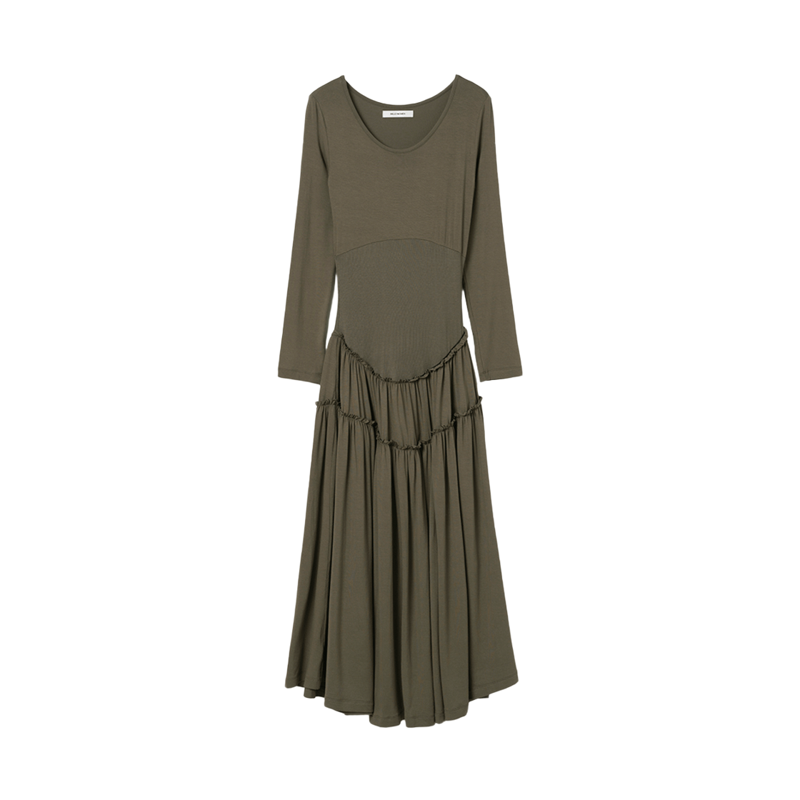 밀로 우먼 저지 셔링 맥시 드레스 브라운(MILLO WOMEN Jersey Shirring Maxi Dress Brown) - 1