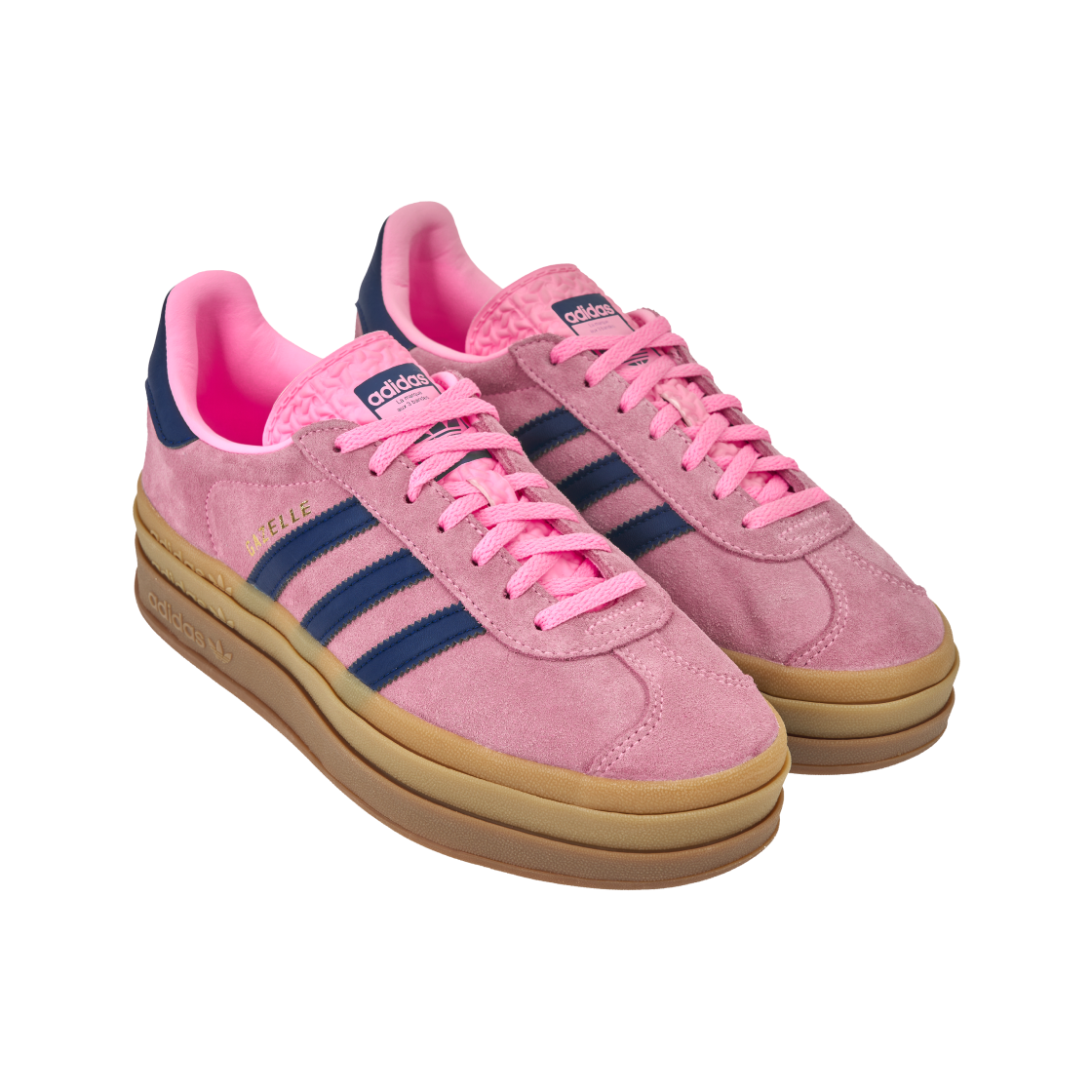 (W) 아디다스 가젤 볼드 핑크 글로우 빅토리 블루((W) Adidas Gazelle Bold Pink Glow Victory Blue) - 4