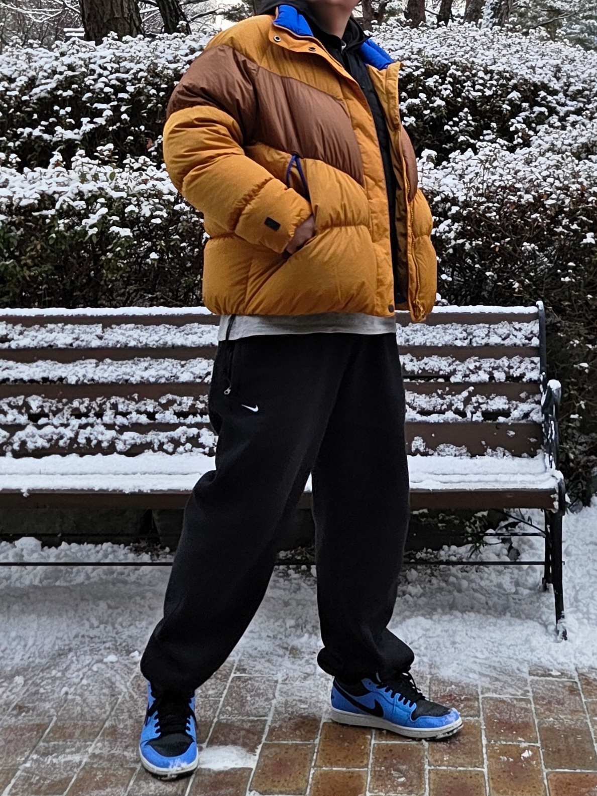 Nike Therma-Fit Repel Full Zip Golf Jacket Black - Asia, Deus Ex Machina Seoul College Long Sleeve T-Shirt Grey Marle 착용 스타일 - 3