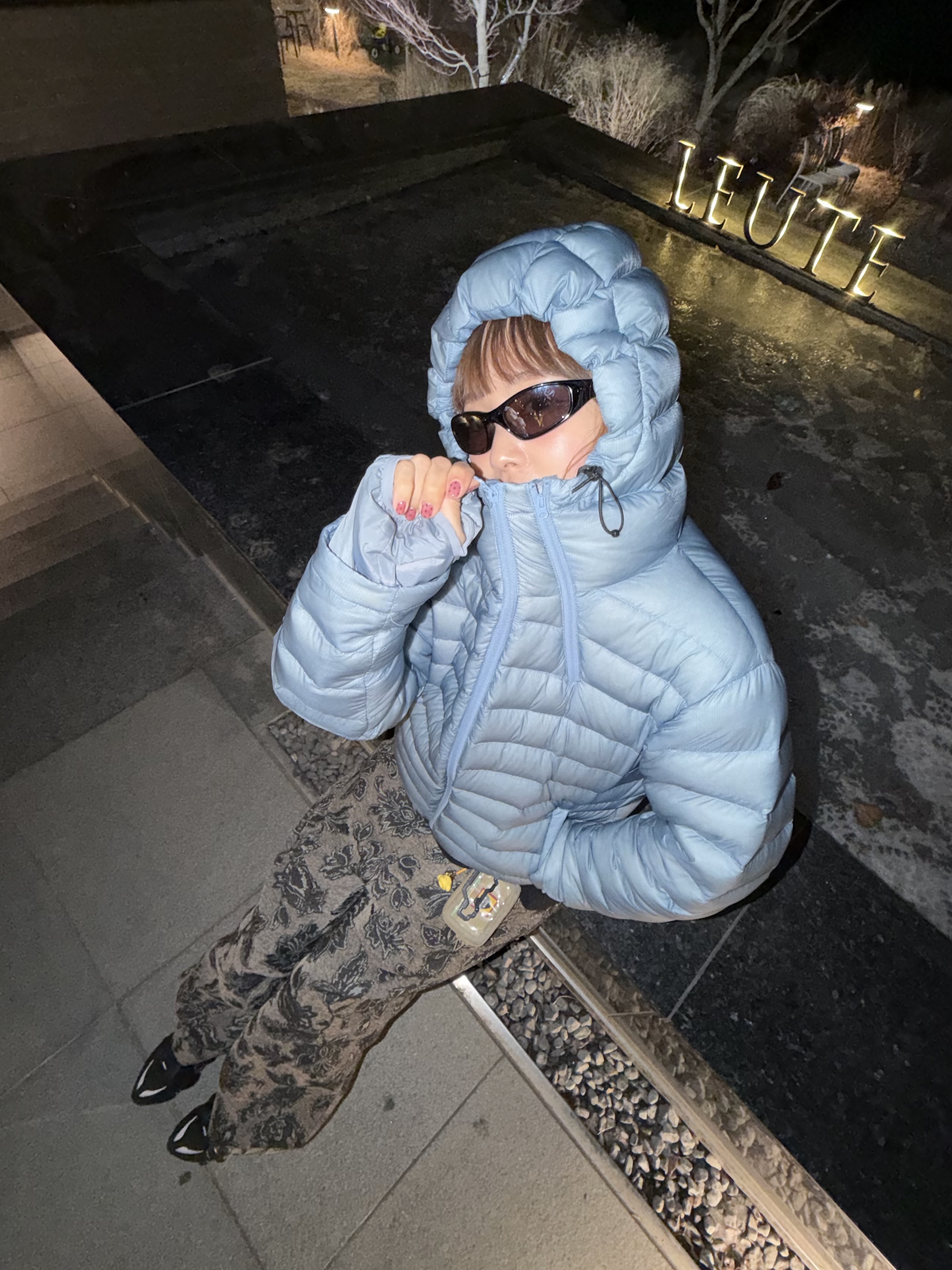 Sansan Gear Suffix Puffer Jacket Sky Blue - 24FW, (W) Nike Shox TL Black and Max Orange 착용 스타일 - 3