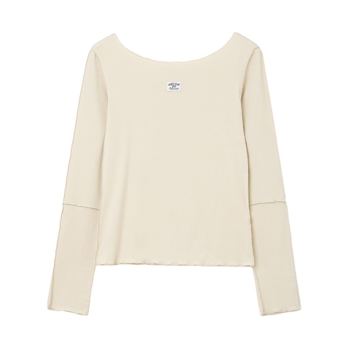 MW257LBE MILLO WOMEN Fitted Long Sleeve Top Light Beige