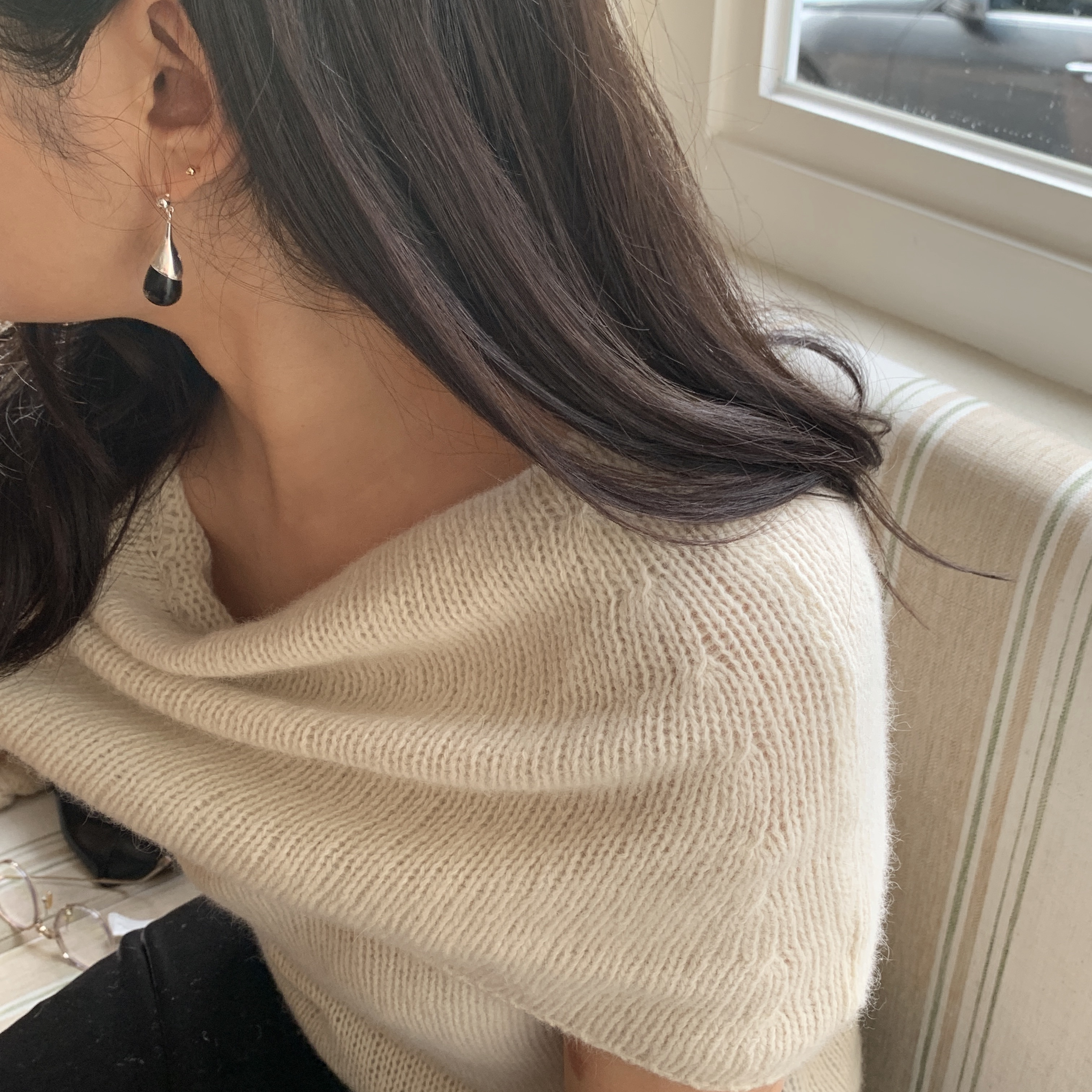 Byweekend Pot Necklace Silver, Byweekend Ive Ring Silver 착용 스타일 - 1