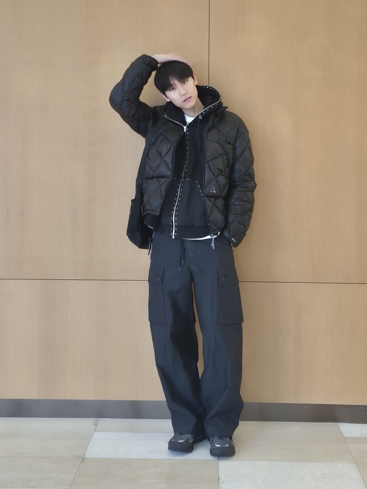 Orslow Wide Fit Cargo Pants Navy - 25FW 착용 스타일 - 2