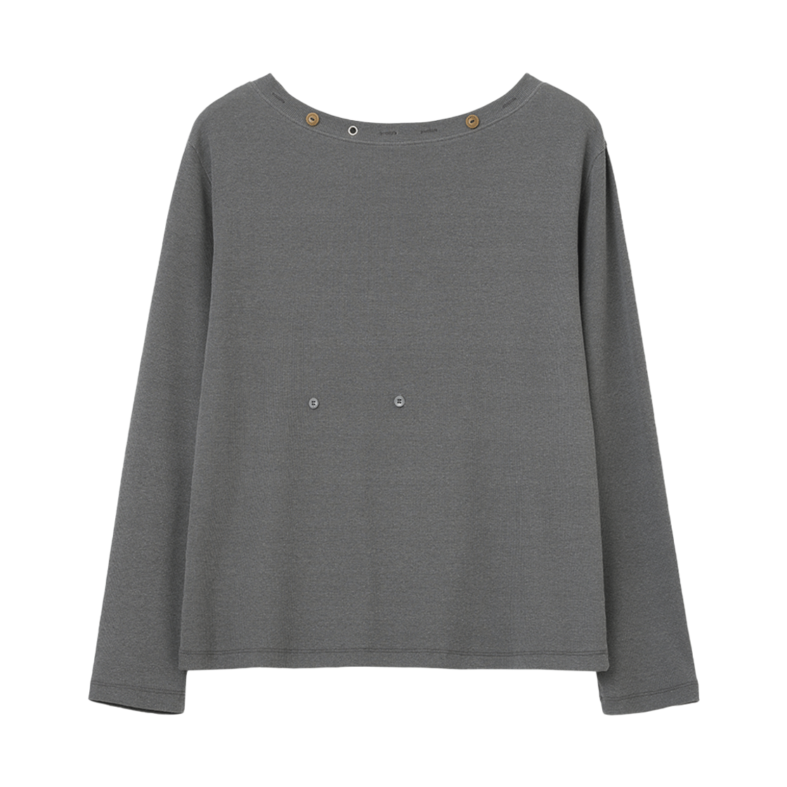 MW236CHA MILLO WOMEN Button Mix T-Shirts Charcoal