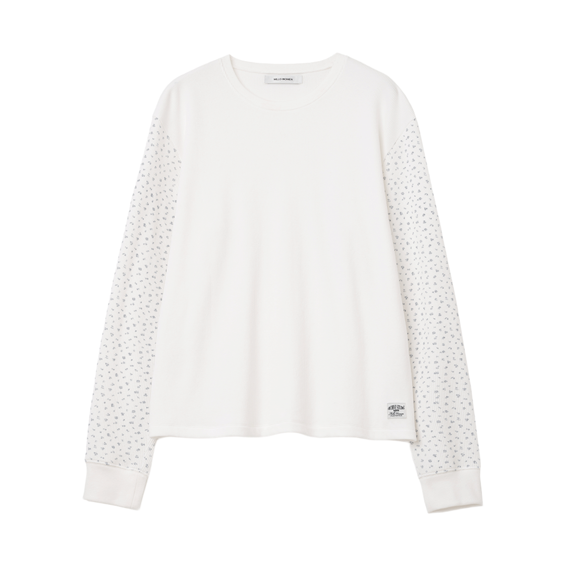 MW237IVR MILLO WOMEN Floral Loose T-Shirts Ivory