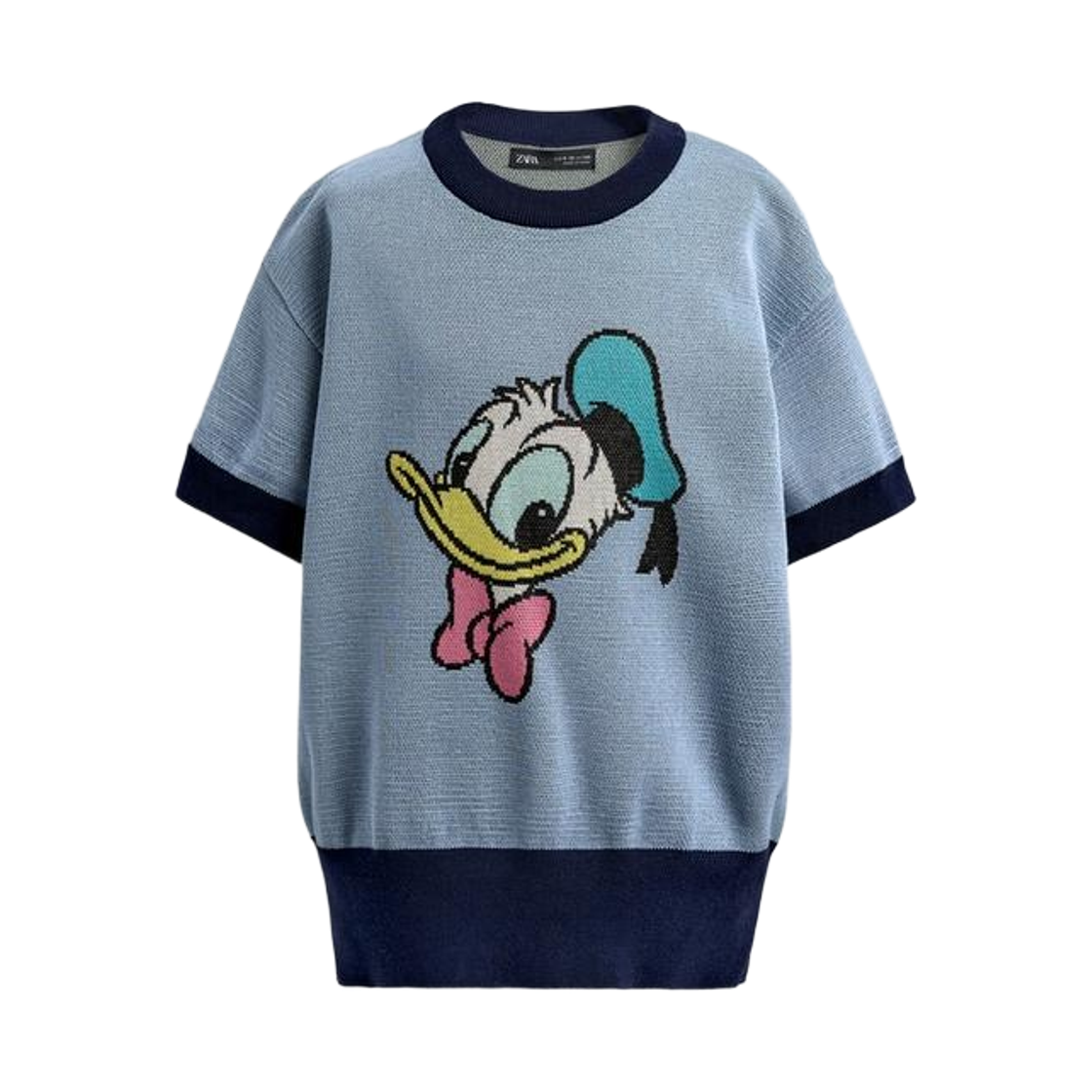 5755/757/400 Zara x Disney x Harry Lambert Donald Duck Knit T-Shirt Blue