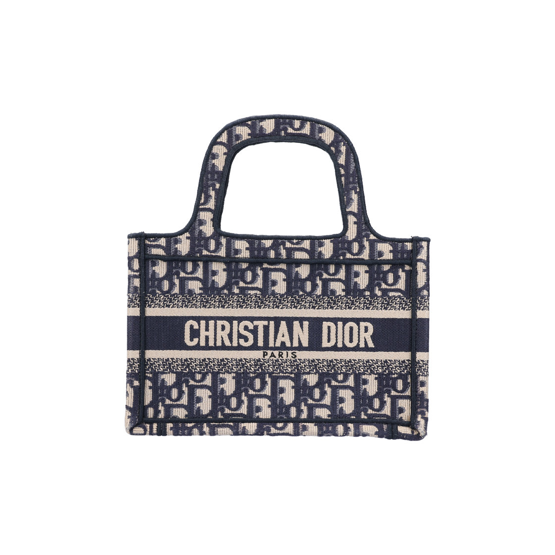 ITR8K5U26NPG Dior Mini Book Tote Bag in Blue Oblique Jacquard