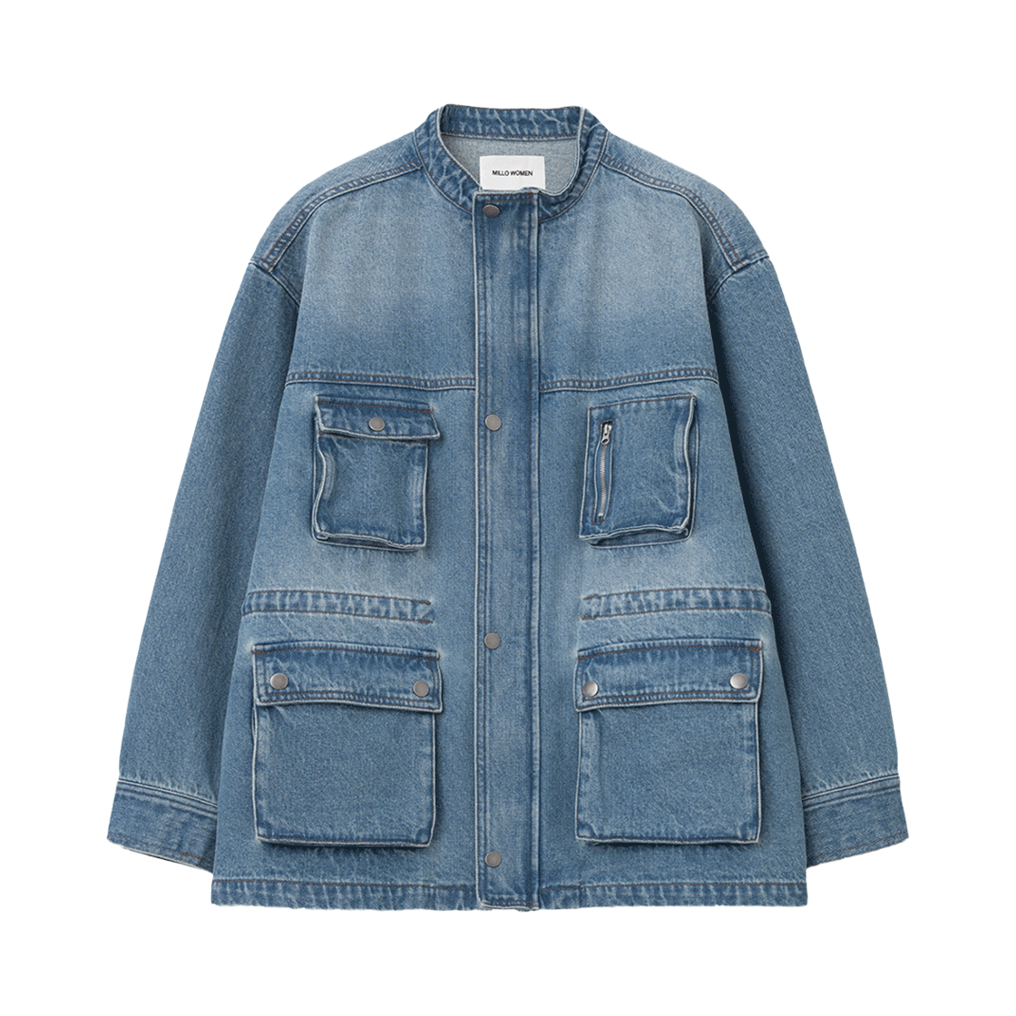 MW221BLU MILLO WOMEN Denim Over Work Jacket Blue