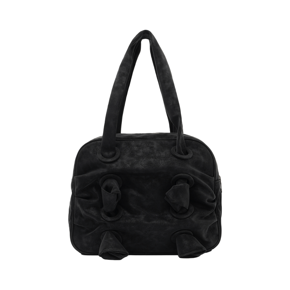 MW248BLK MILLO WOMEN Nubuck Shirring Bag Black