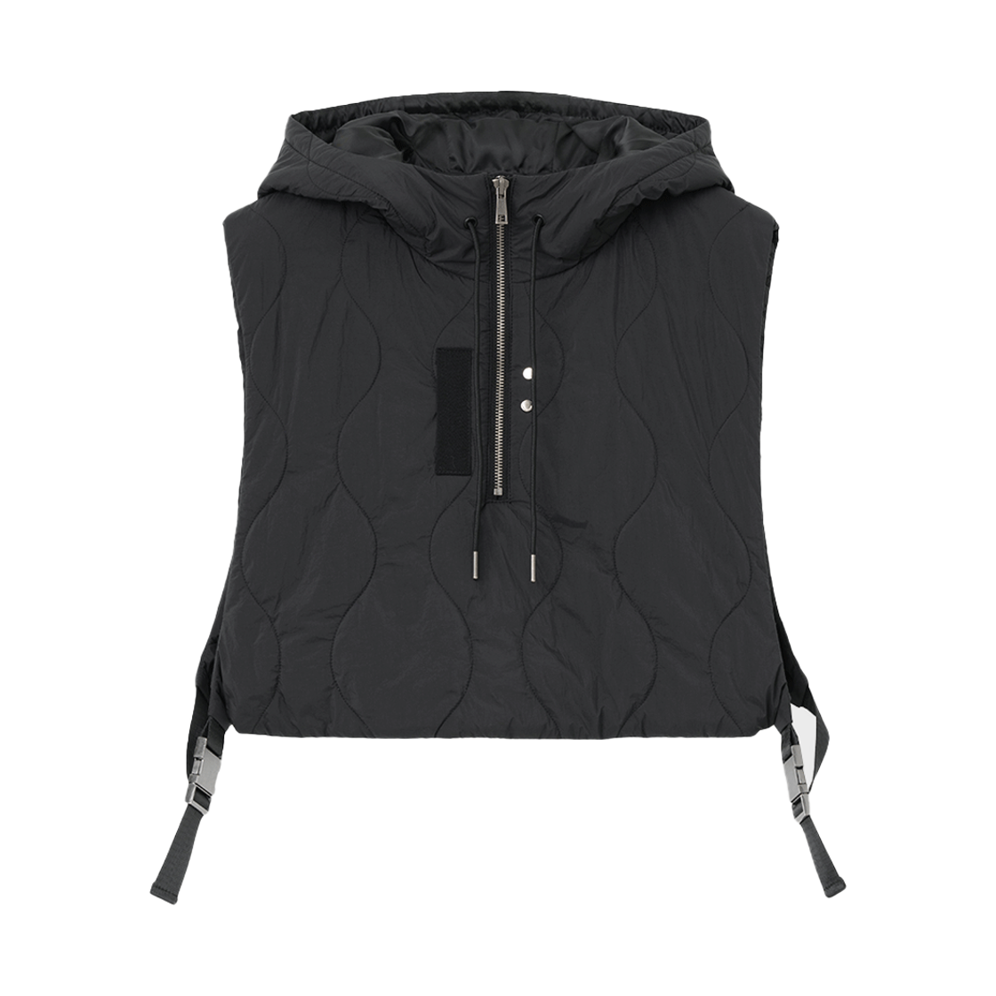 MW264BLK MILLO WOMEN Puff Hoodie Vest Black