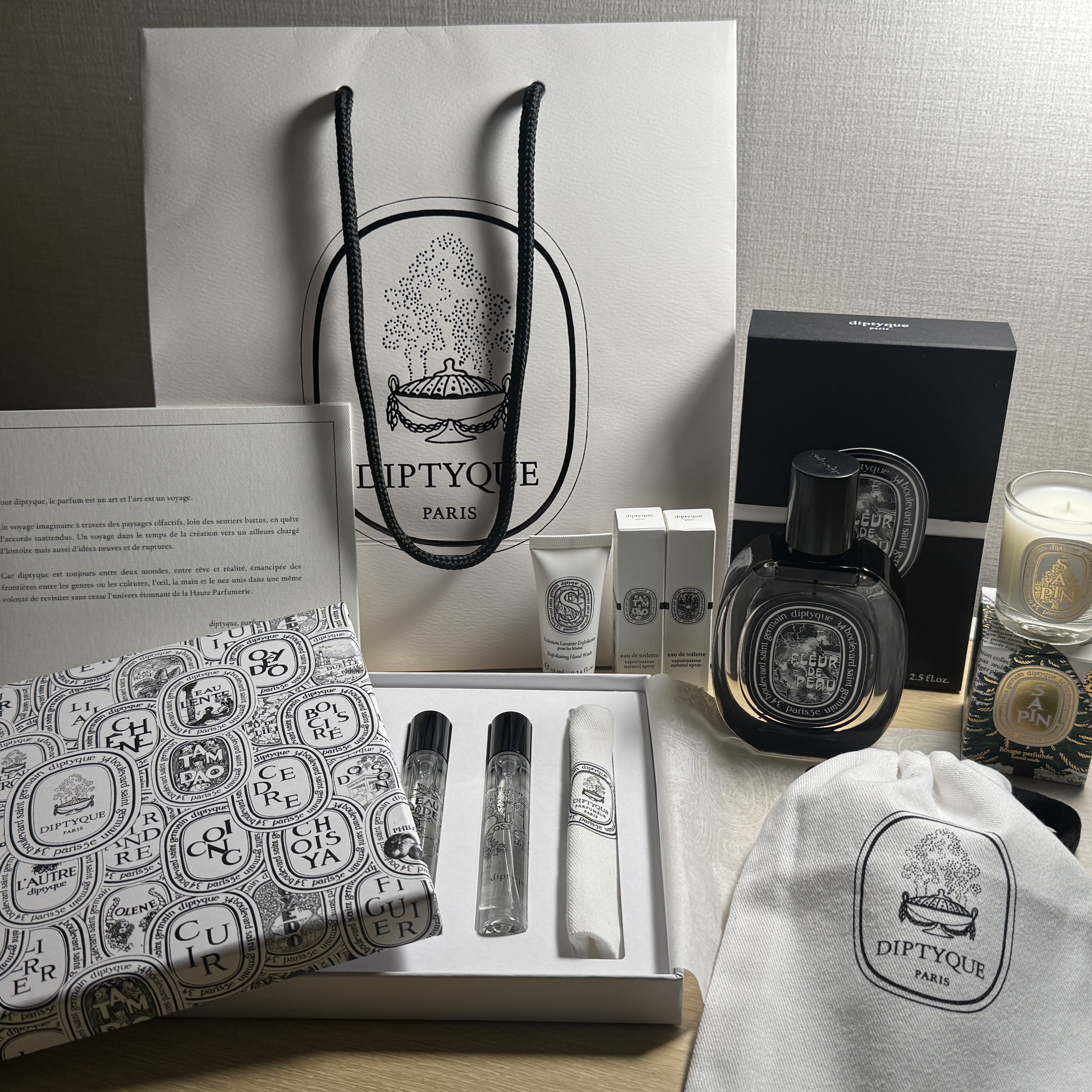 Diptyque Fleur De Peau Eau De Parfum 75ml, Diptyque Eau De Toilette Discovery Set 7.5ml x 5 착용 스타일 - 4