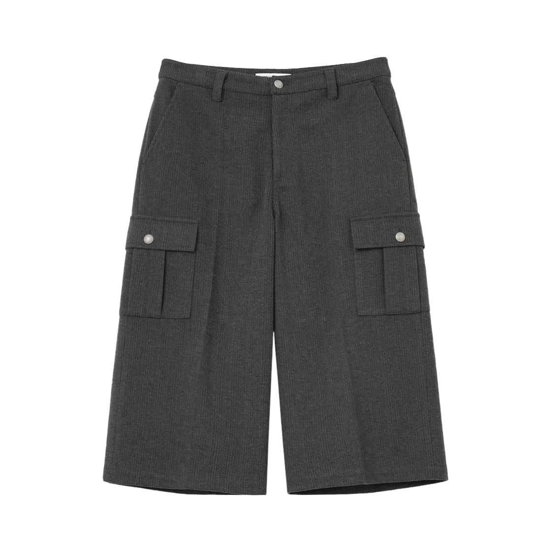 밀로 우먼 테일러드 헤링본 버뮤다 팬츠 차콜(MILLO WOMEN Tailored Herringbone Bermuda Pants Charcoal) - 1