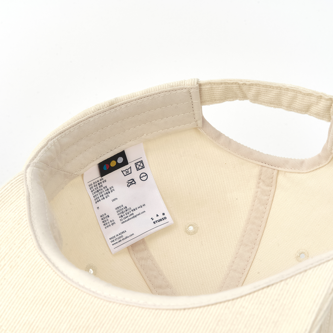 아이앱 스튜디오 아이앱 26 코듀로이 캡 아이보리(IAB Studio IAB 26 Corduroy Cap Ivory) - 7