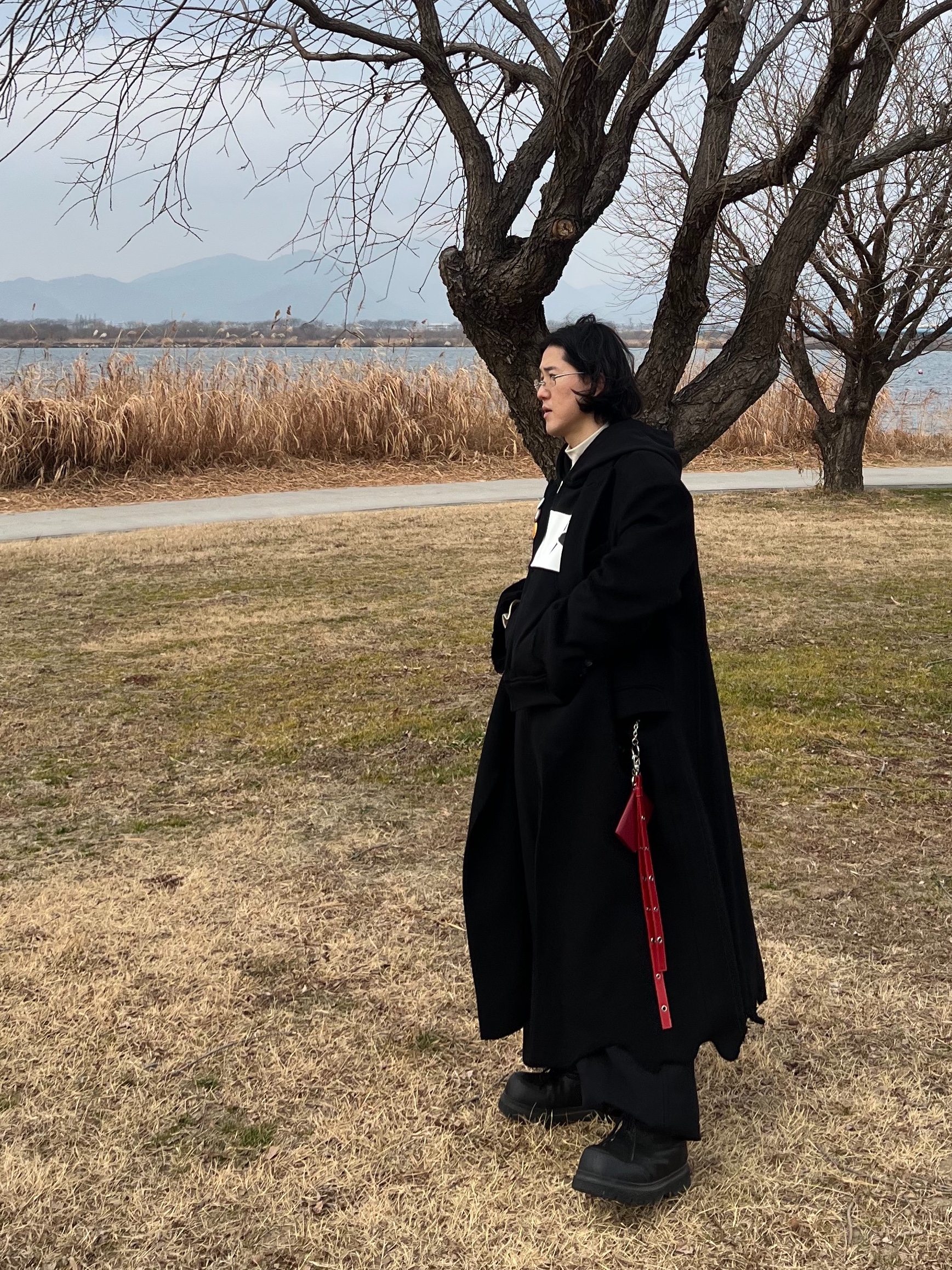 Civision by CSC Star Logo Hoodie Zip-Up Black, Civision by CSC Star Logo Jogger Pants Black 착용 스타일 - 3