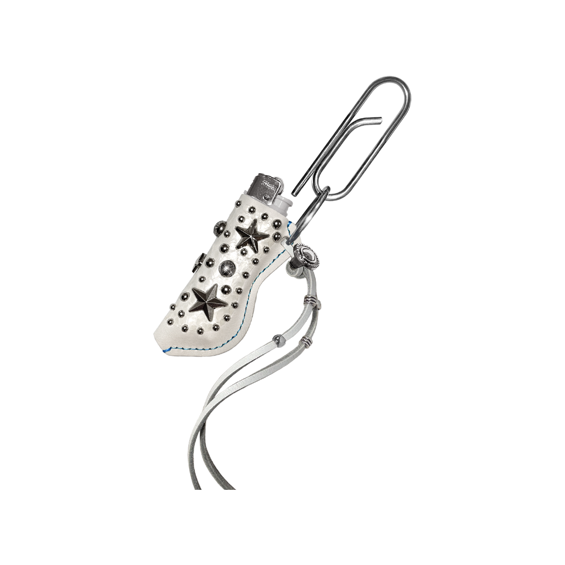 더트냅 태슬 스타 레더 라이터 홀더 키링 화이트(DIRT NAP Tassel Star Leather Lighter Holder Keyring White)