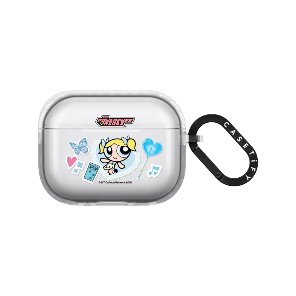 케이스티파이 x 파워퍼프걸 버블스 스티커 에어팟 이어버즈 임팩트 케이스 프로스트 화이트(Casetify x The Powerpuff Girls Bubbles Sticker AirPods Earbuds Impact Case Frost White) - 1