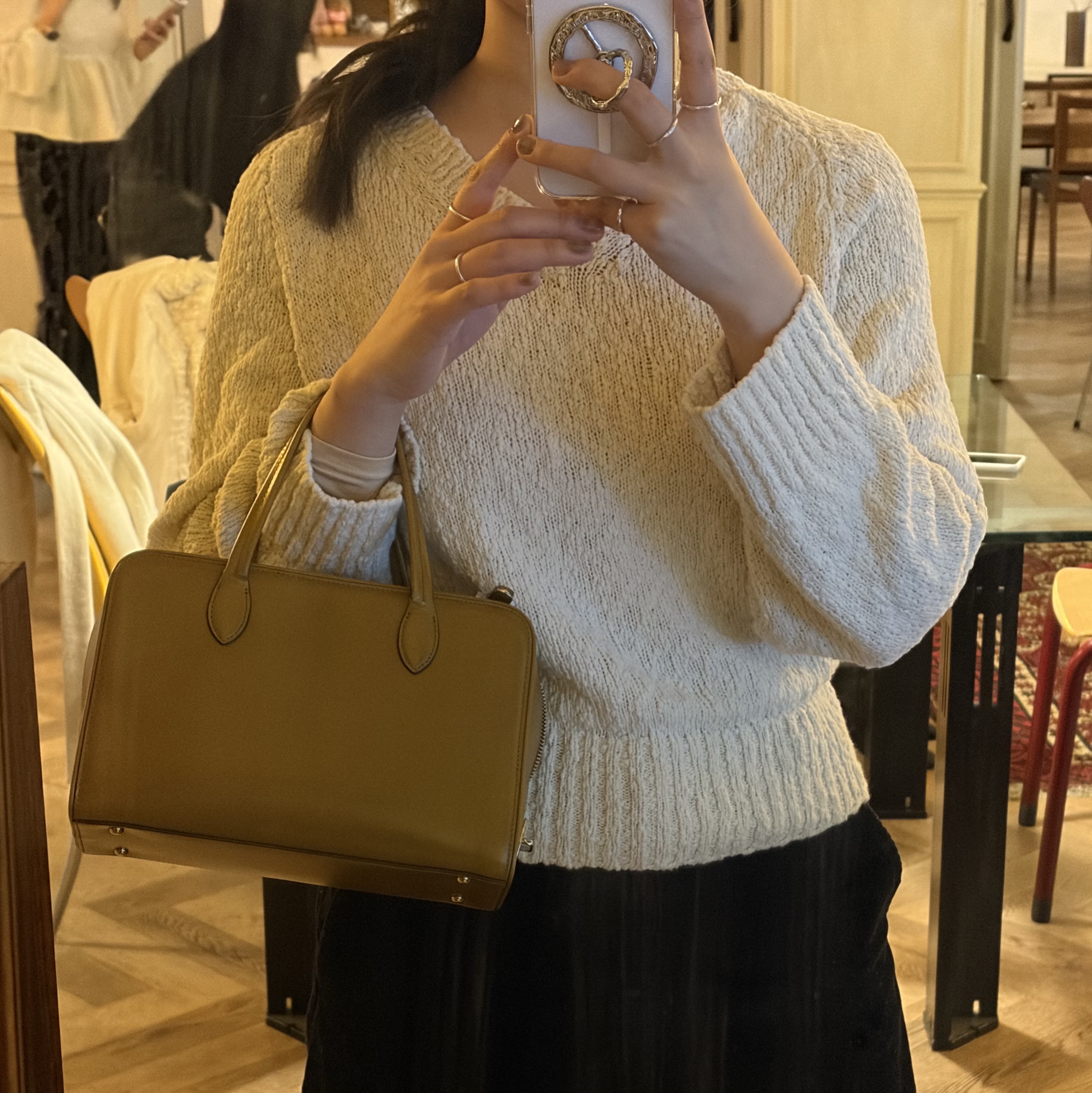 Byweekend Momo Ring Silver, Aviemuah Ave Mac Phone Knob Rhodium 착용 스타일 - 4