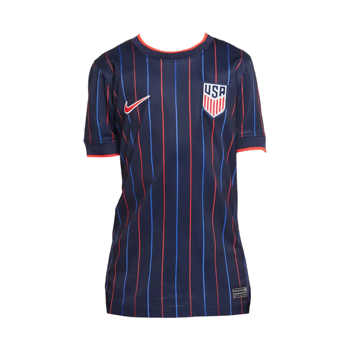 (키즈) 나이키 USMNT 2025 스타디움 어웨이 드라이핏 사커 레플리카 저지 옵시디언 챌린지 레드 (FZ9208-451) (논 마킹 버전)((Kids) Nike USMNT 2025 Stadium Away Dri-Fit Soccer Replica Jersey Obsidian Challenge Red (FZ9208-451) (Non Marking Ver.)) - 1
