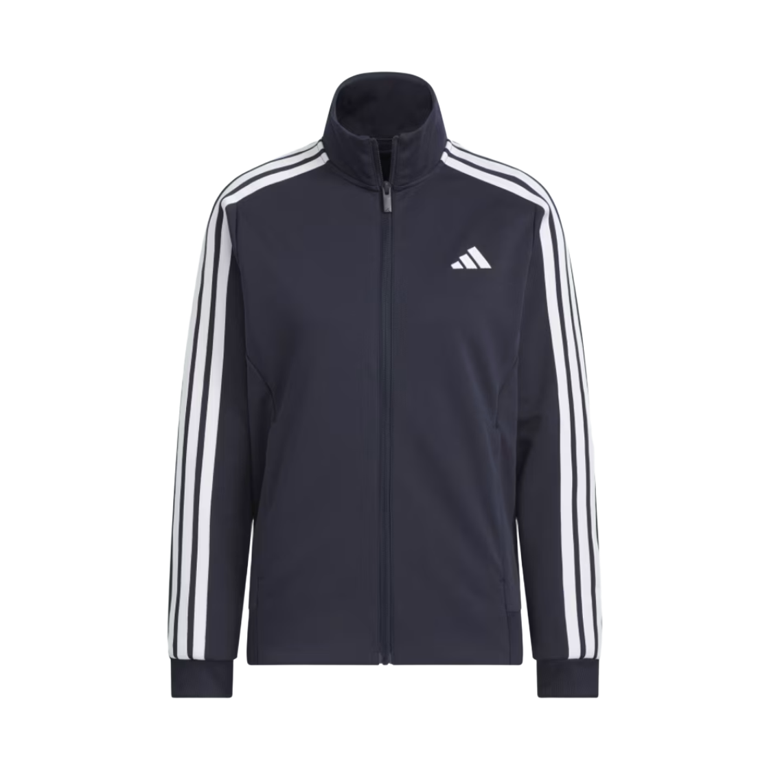 (W) 아디다스 3S 루즈 핏 더블 니트 트랙탑 레전드 잉크 화이트 - KR 사이즈((W) Adidas 3S Loose Fit Double Knit Track Top Legend Ink White - KR Sizing)