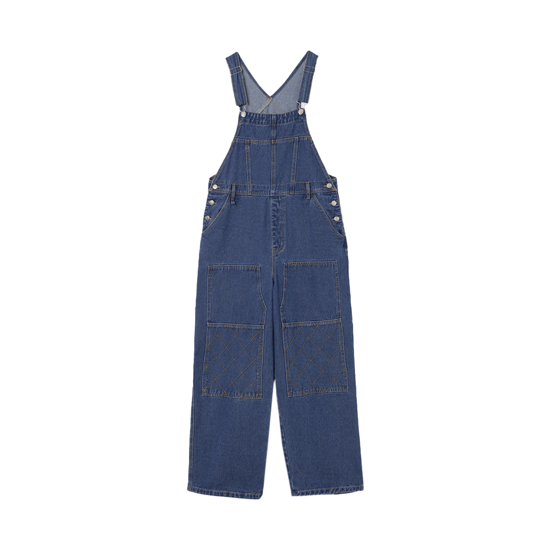 MW162BLU MILLO WOMEN Double knee Cross Overalls Blue