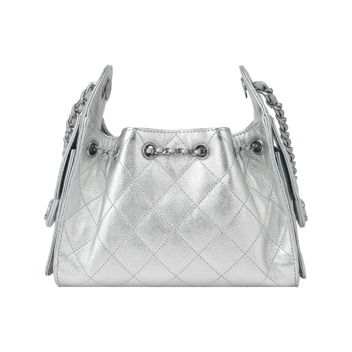 샤넬 25 미니백 메탈릭 그레인드 카프스킨 & 실버 메탈 실버(Chanel 25 Mini Bag Metallic Grained Calfskin & Silver Silver) - 3