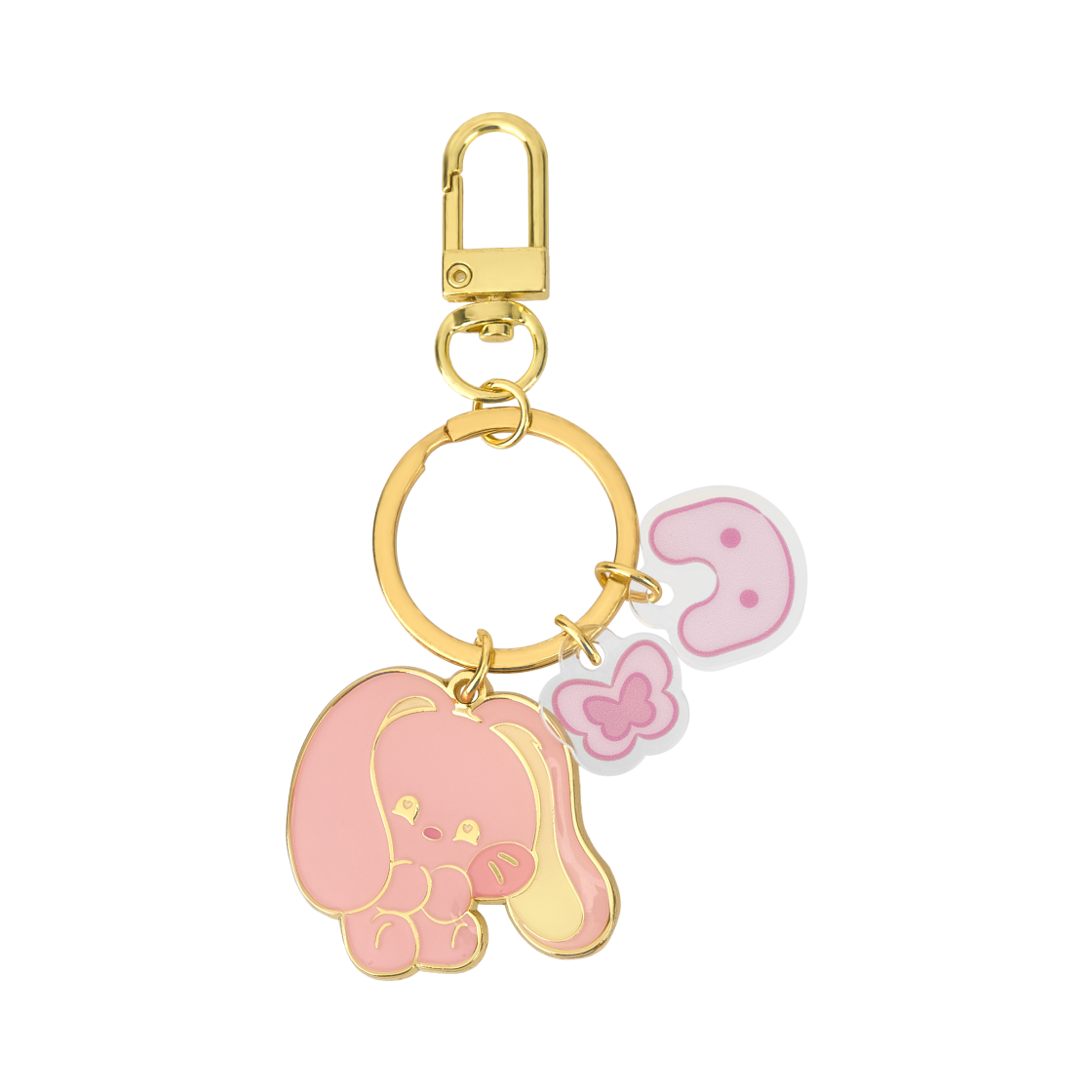 뉴진스 버니니 메탈 키링 핑크 - 일본 한정(NewJeans Bunini Metal Key Ring Pink - Japan Exclusive) - 1