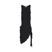 MILLO WOMEN Ruffle Sleeveless Top Black