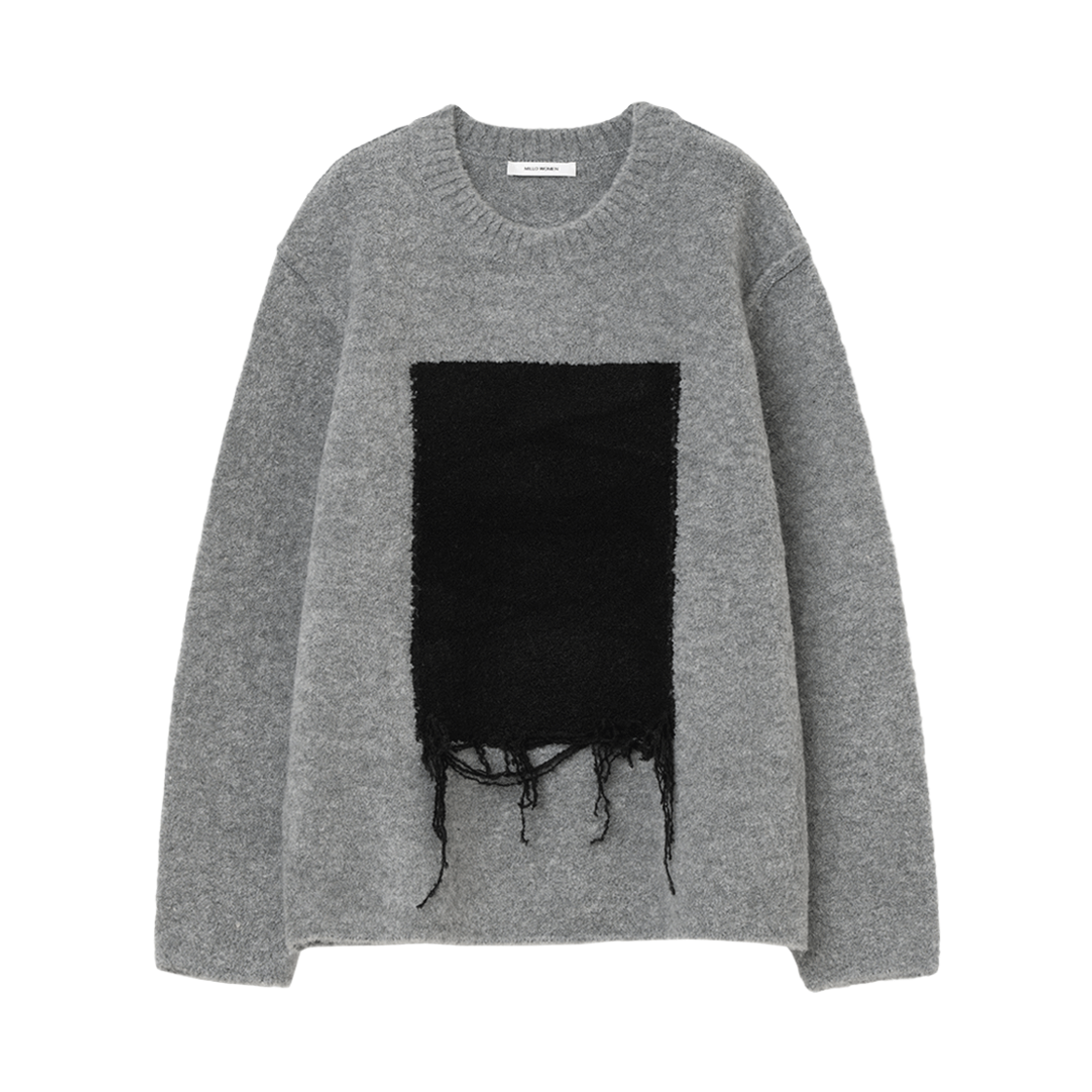 MW260GRA MILLO WOMEN Boucle Square Pullover Knit Gray