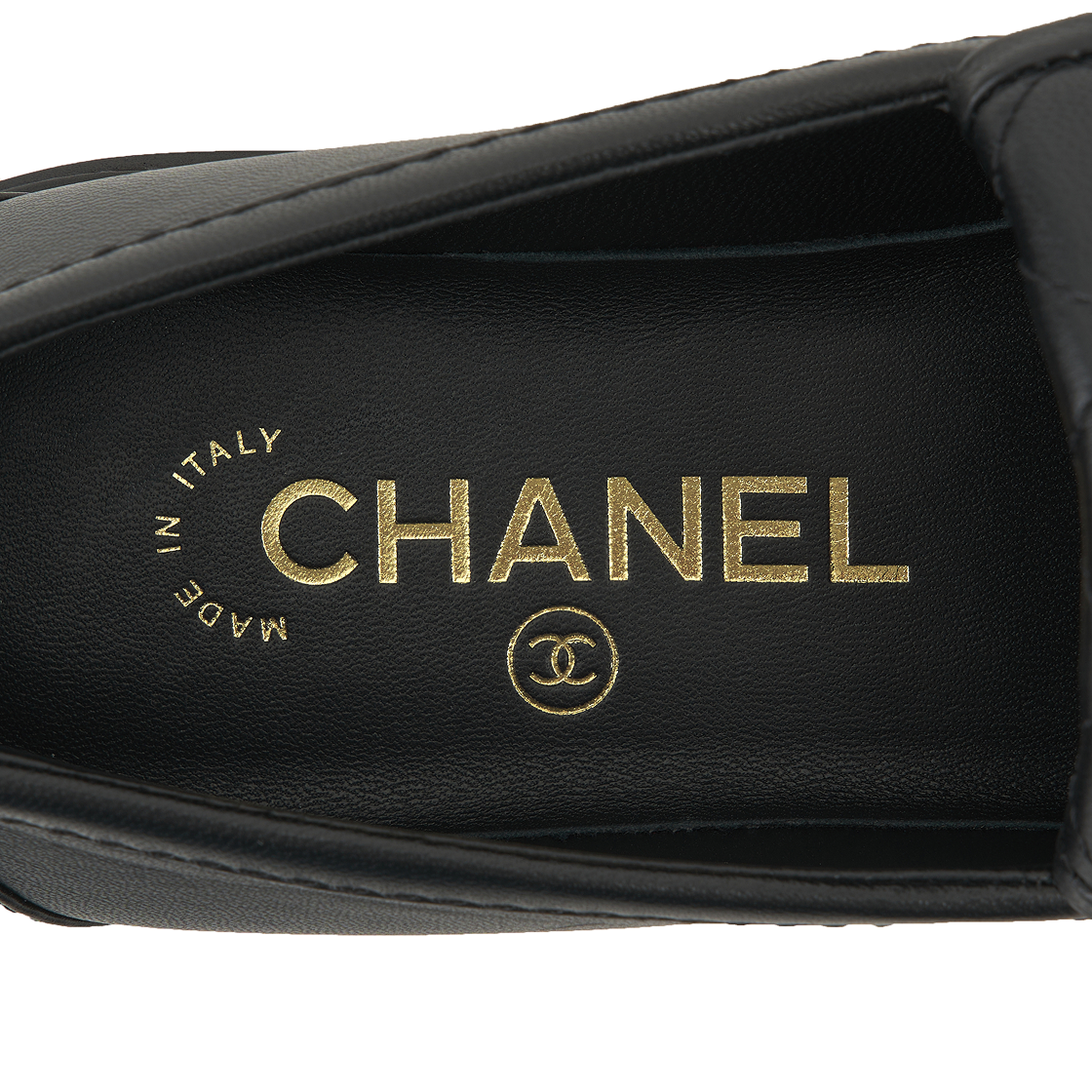(W) 샤넬 모카신 램스킨 & 블랙((W) Chanel Moccasins Lambskin & Black) - 8