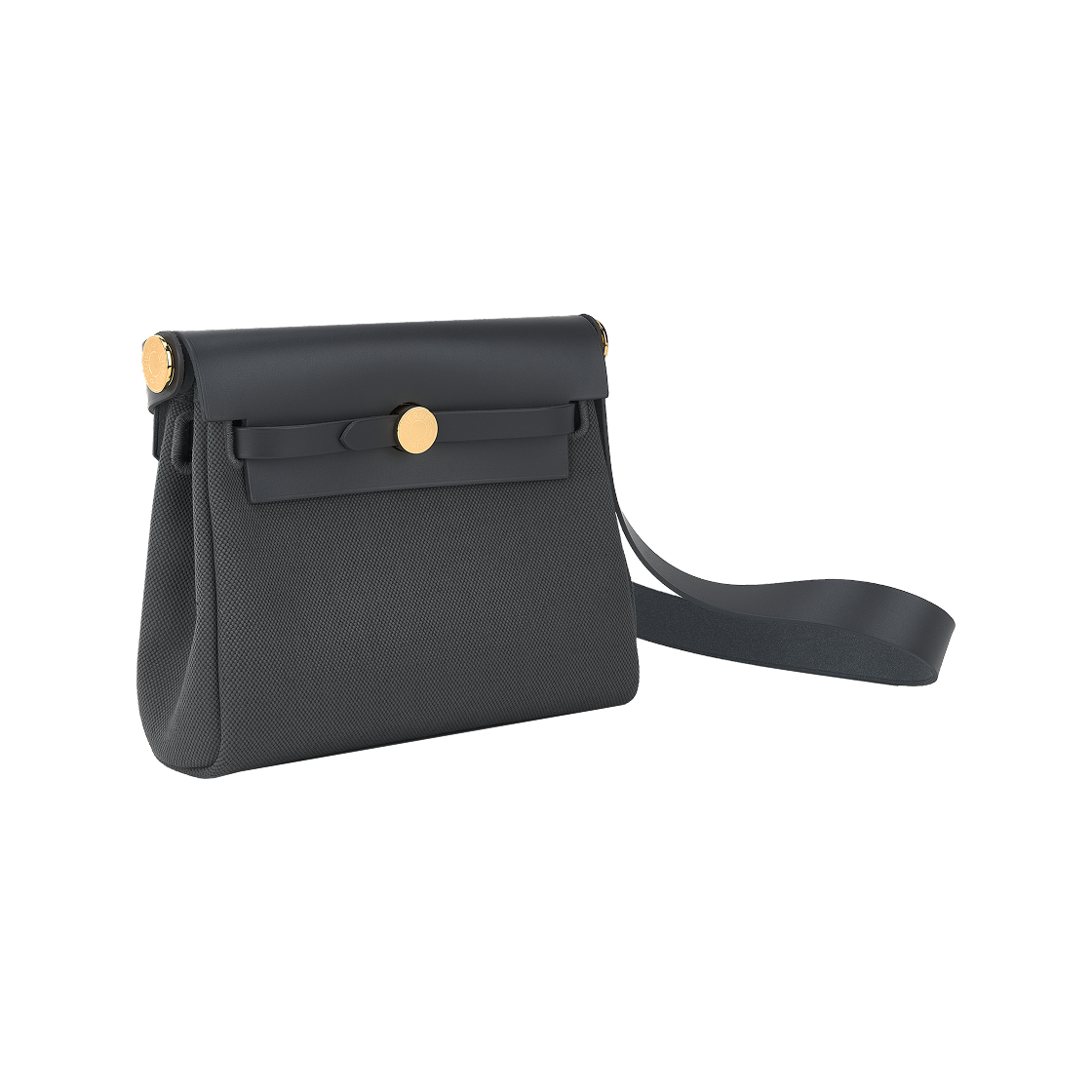에르메스 에르백 집 20 백 밀리터리 캔버스 헌터 카우하이드 & 골드 하드웨어 아르두아즈(Hermes Herbag Zip 20 Bag Military Canvas Hunter Cowhide & Gold Ardoise) - 2