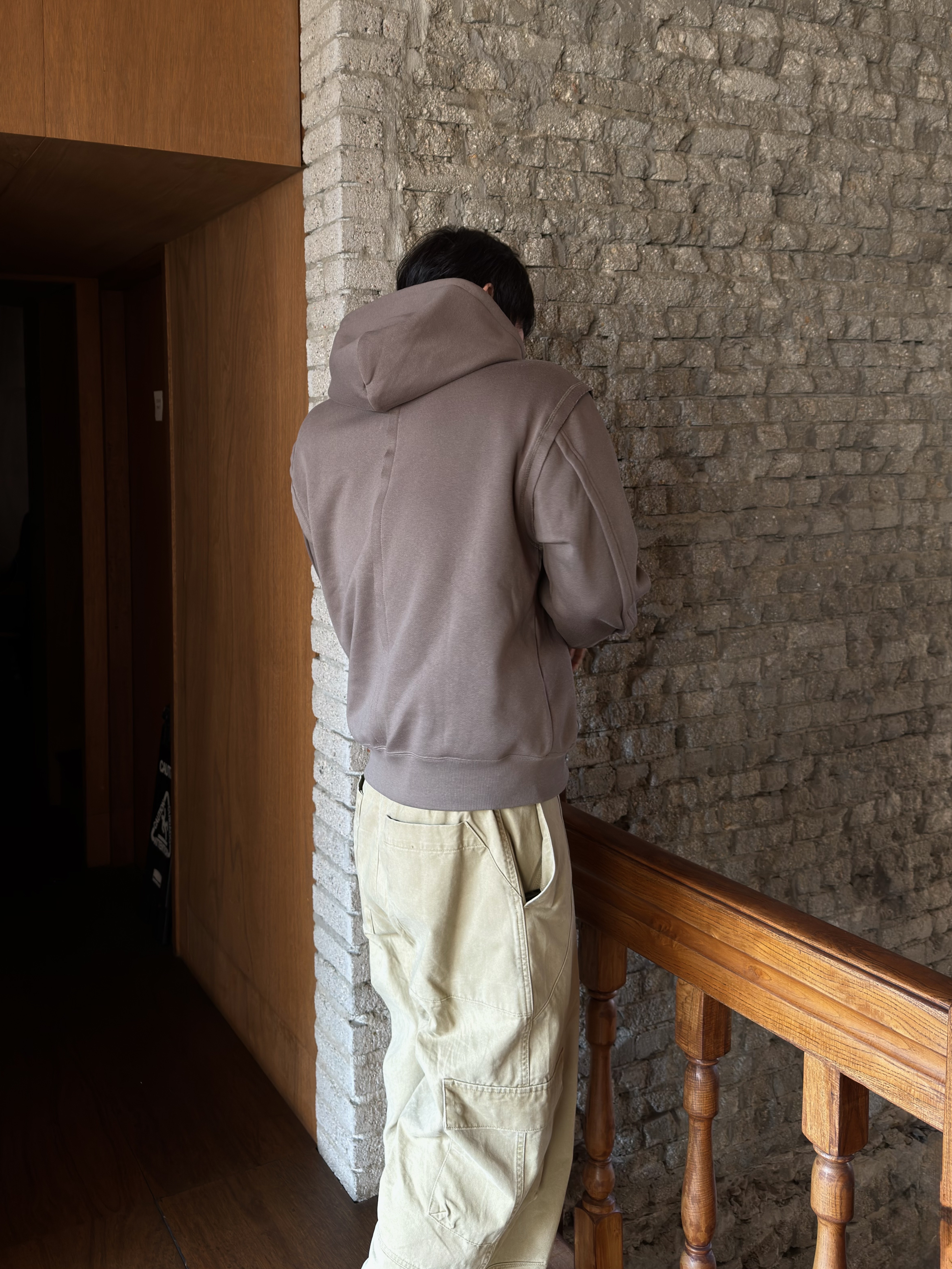 noun Washed Cargo Pants Beige 착용 스타일 - 1