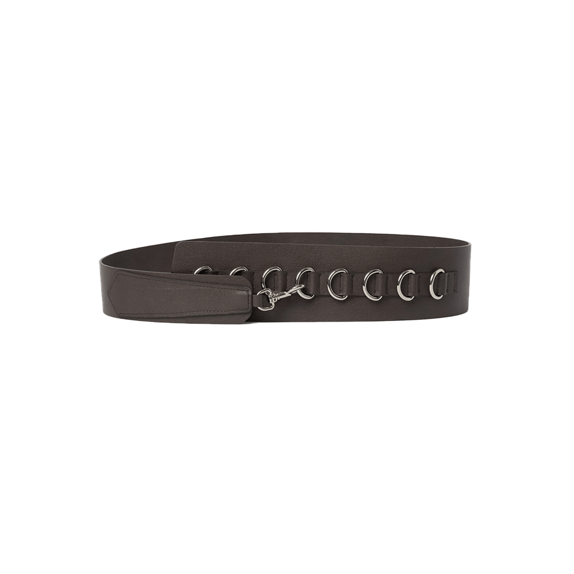 밀로 우먼 버클 체인 레더 벨트 브라운(MILLO WOMEN Buckle Chain Leather Belt Brown) - 1