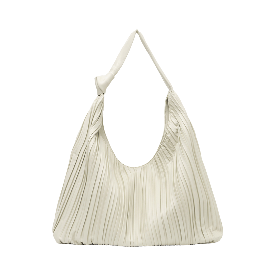 MW249ECR MILLO WOMEN Pleats Triangle Bag Ecru