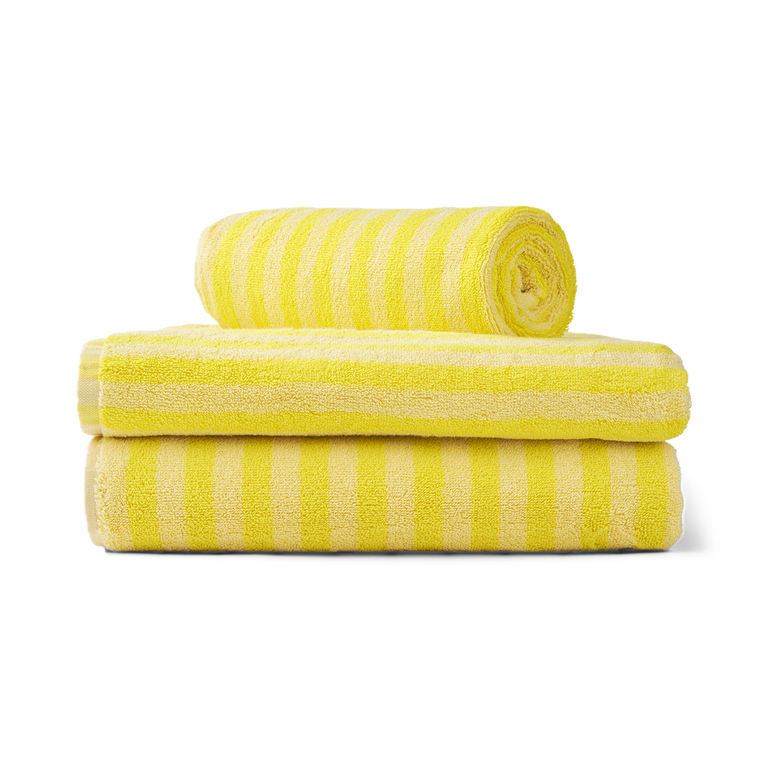 [3% 적립] 파시 아뜰리에 봉구스타 나람 베스 타월 - 프리스틴 & 네온 옐로우([3% 적립] PASCH ATELIER BONGUSTA Naram Bath Towel - Pristine & Neon yellow) - 1