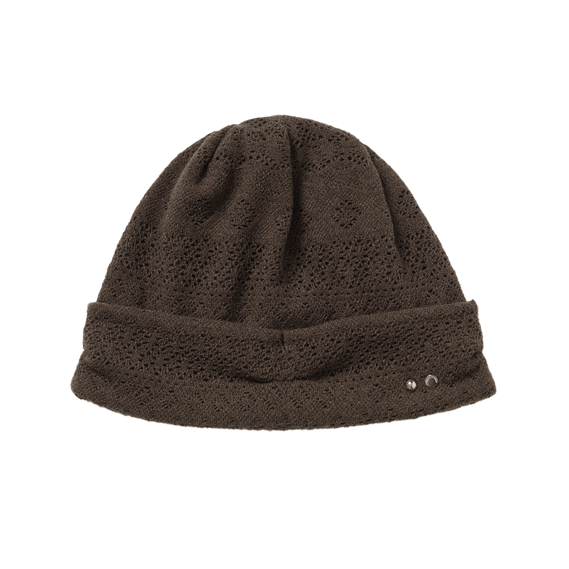 MW211BRW MILLO WOMEN Pointelle Symbol Beanie Brown