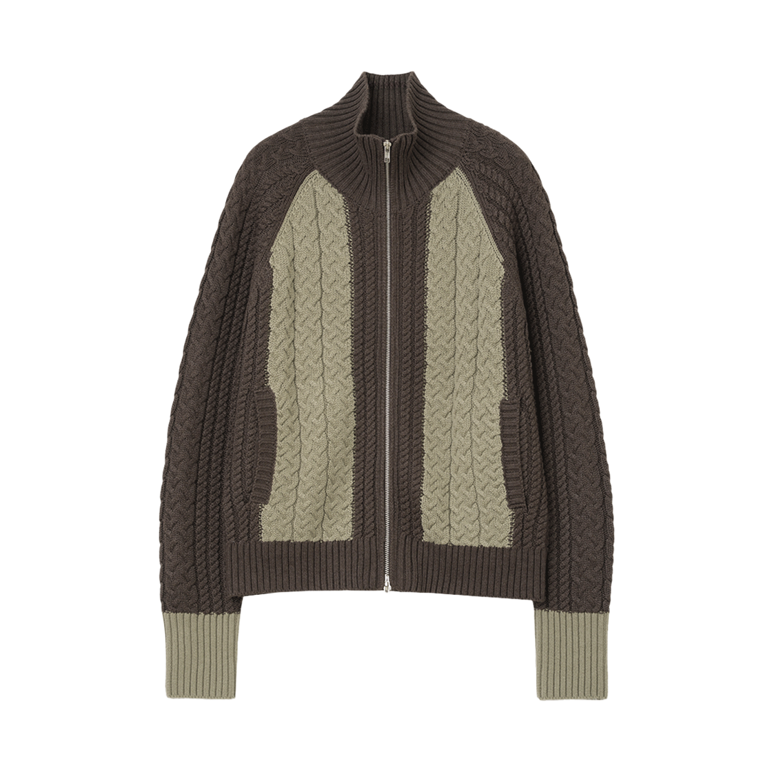 밀로 우먼 모노 울 니트 집업 브라운(MILLO WOMEN Mono Wool Knit Zip Up Brown)