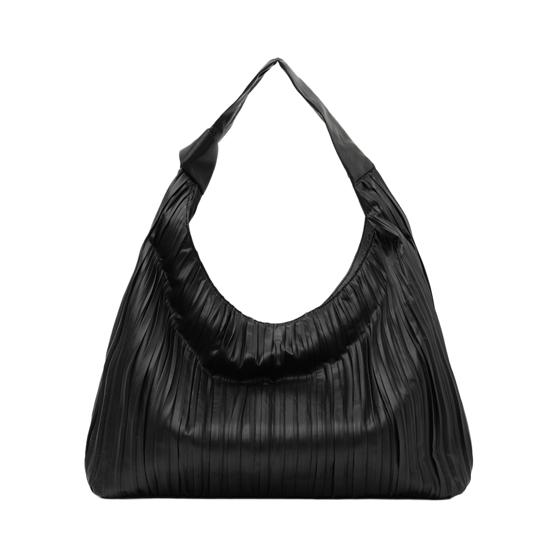 MW249BLK MILLO WOMEN Pleats Triangle Bag Black