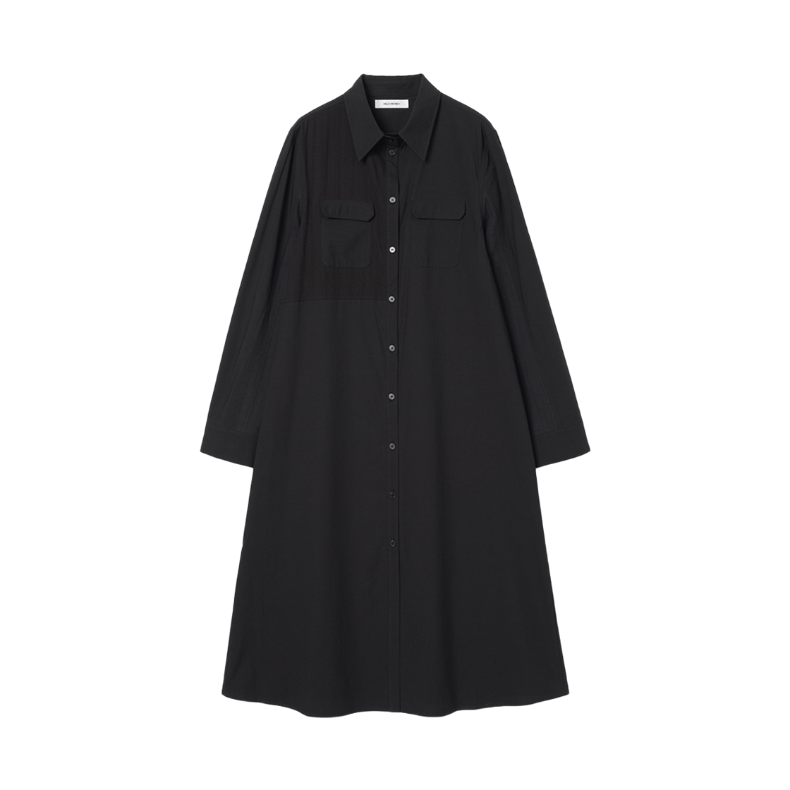 MW144BLK MILLO WOMEN Layer Cotton Long Shirts Black
