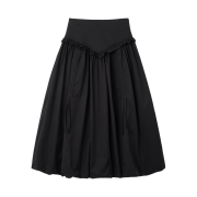 MILLO WOMEN Balloon Shirring Maxi Skirt Black