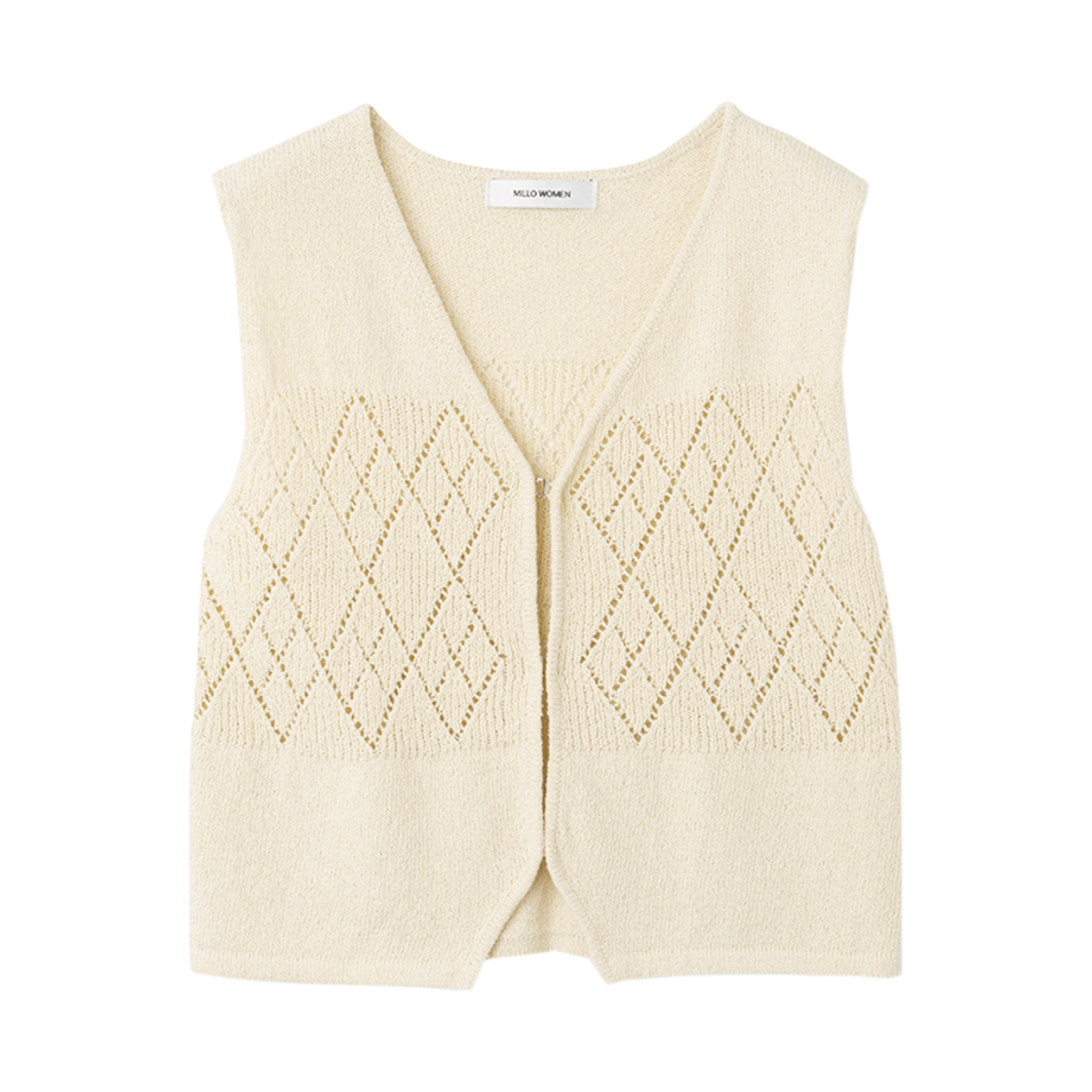 밀로 우먼 스카시 니트 베스트 베이지(MILLO WOMEN Scasi Knit Vest Beige)