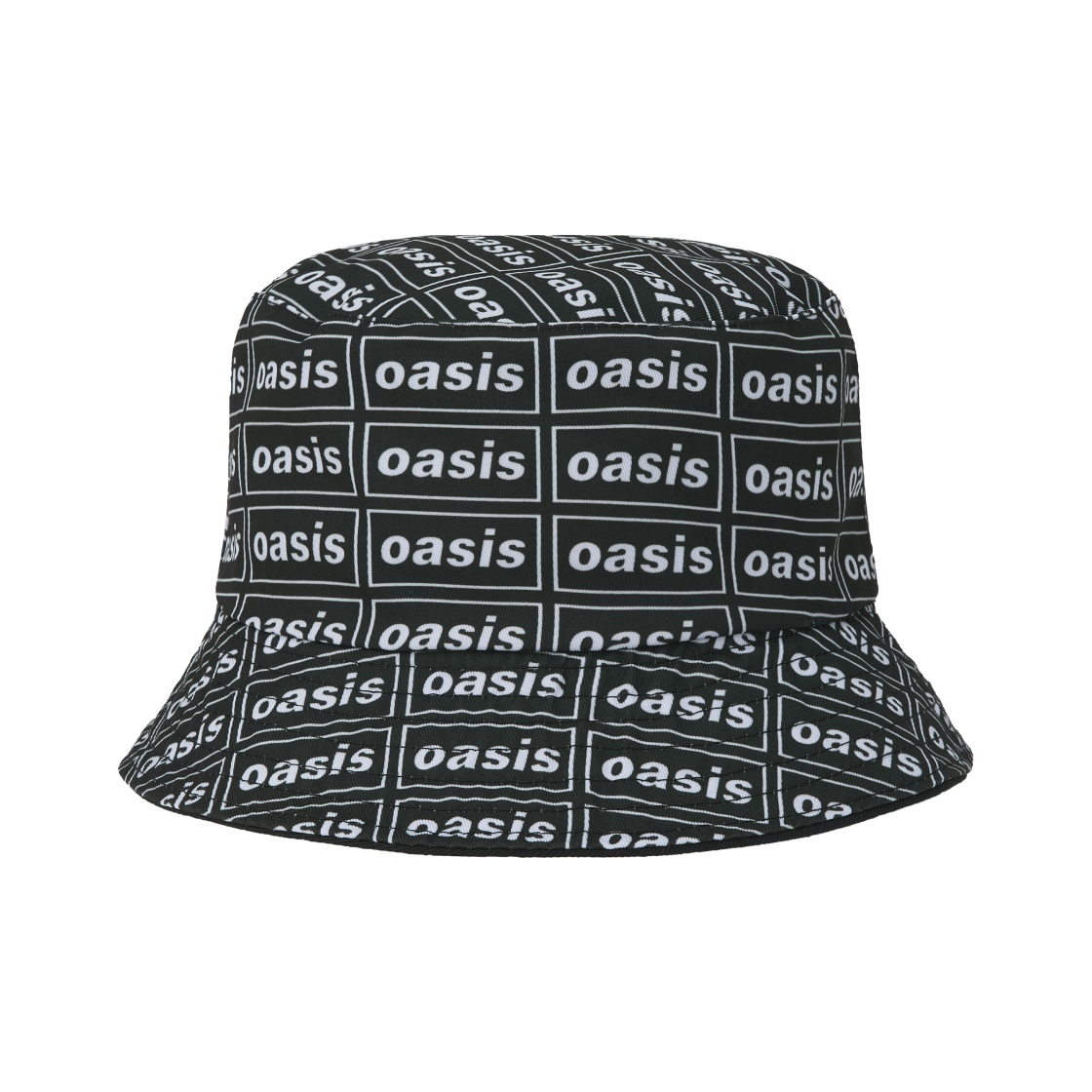 - Oasis Decca Logo Reversible Bucket Hat Black White