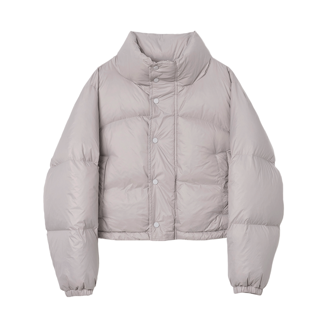 MW011ASP MILLO WOMEN Curved Short Puffer Jacket Ash Purple