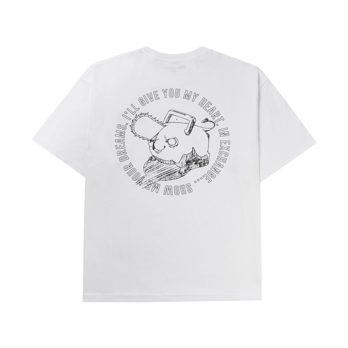 유니클로 UT 체인소 맨 x 코스케 카와무라 그래픽 티셔츠 포치타 화이트 - KR(Uniqlo UT Chainsaw Man x Kosuke Kawamura Graphic T-Shirt Pochita White - KR)