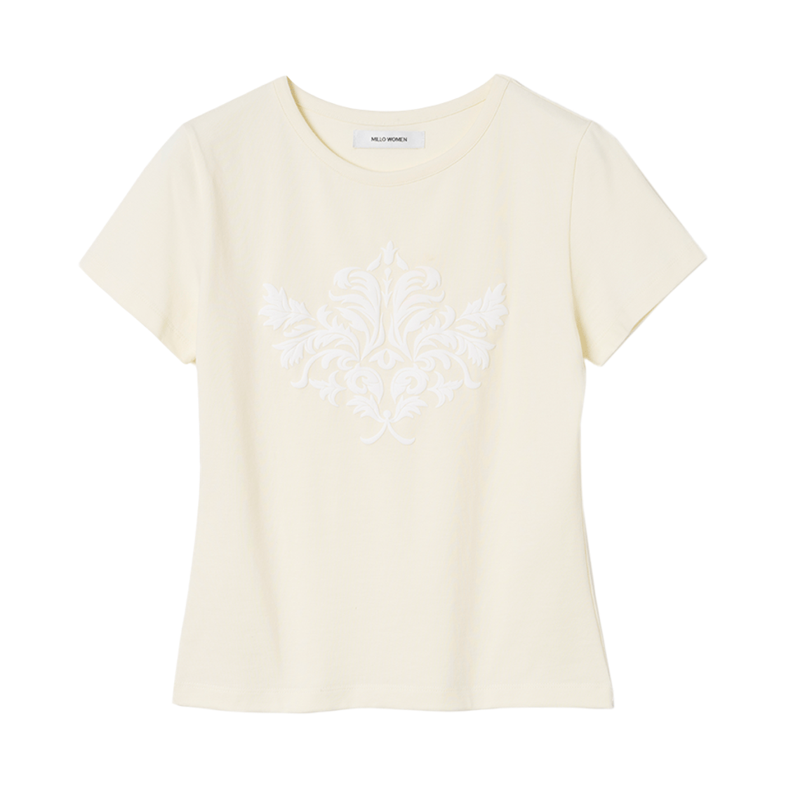 MW152PYE MILLO WOMEN Motive Short Sleeve T-shirts Pale Yellow