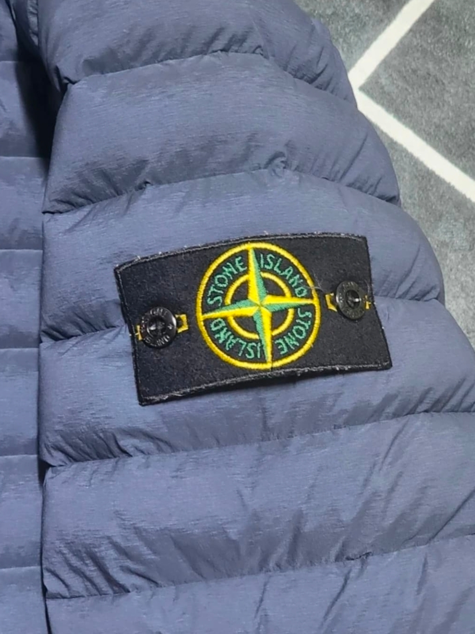 Stone Island 44525 Loom Woven Down Chambers Stretch Nylon-TC Jacket Navy Blue - 21SS 착용 스타일