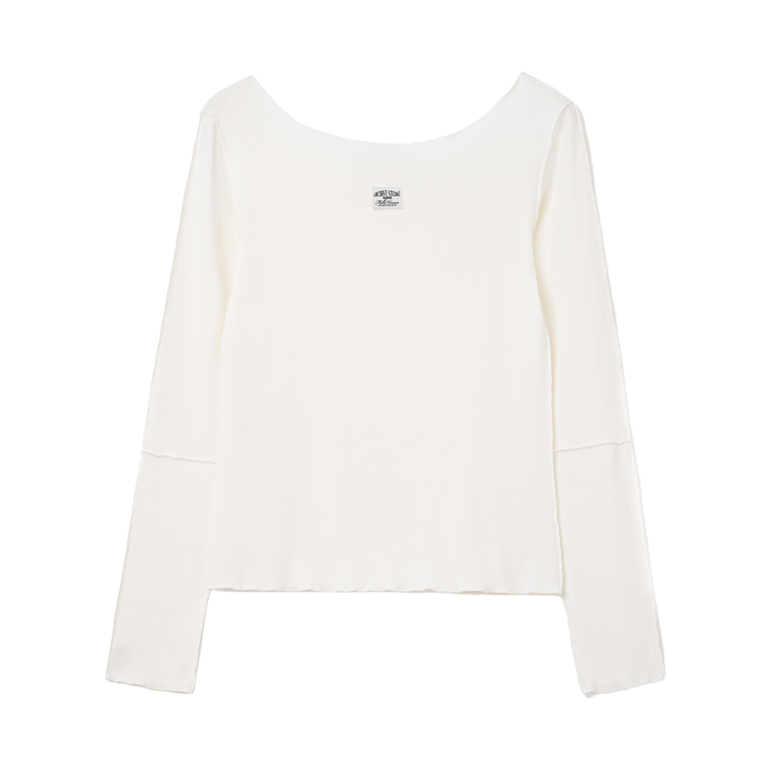 MW257WHT MILLO WOMEN Fitted Long Sleeve Top White