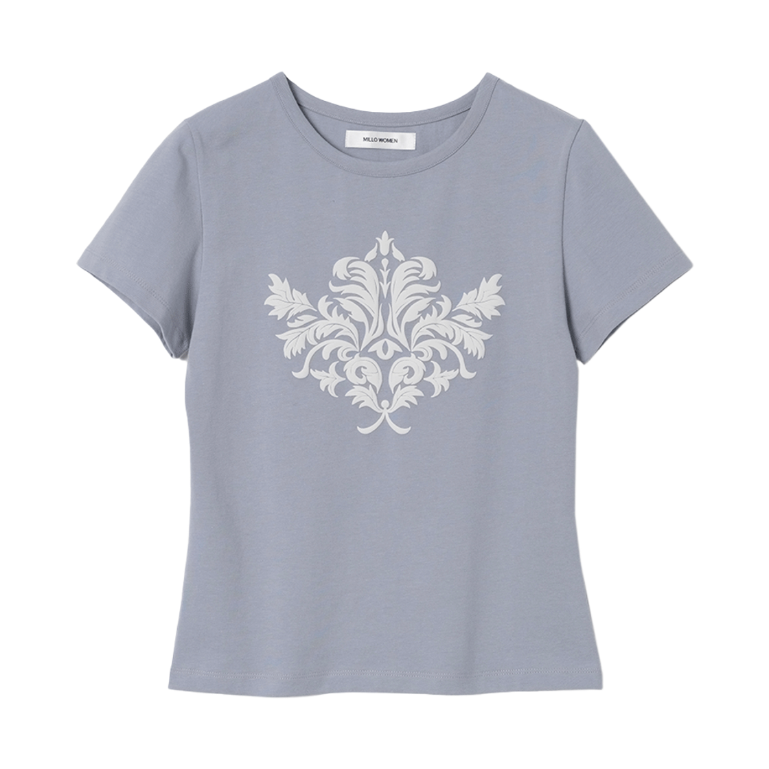 밀로 우먼 모티브 숏 슬리브 티셔츠 애쉬 블루(MILLO WOMEN Motive Short Sleeve T-shirts Ash Blue) - 1