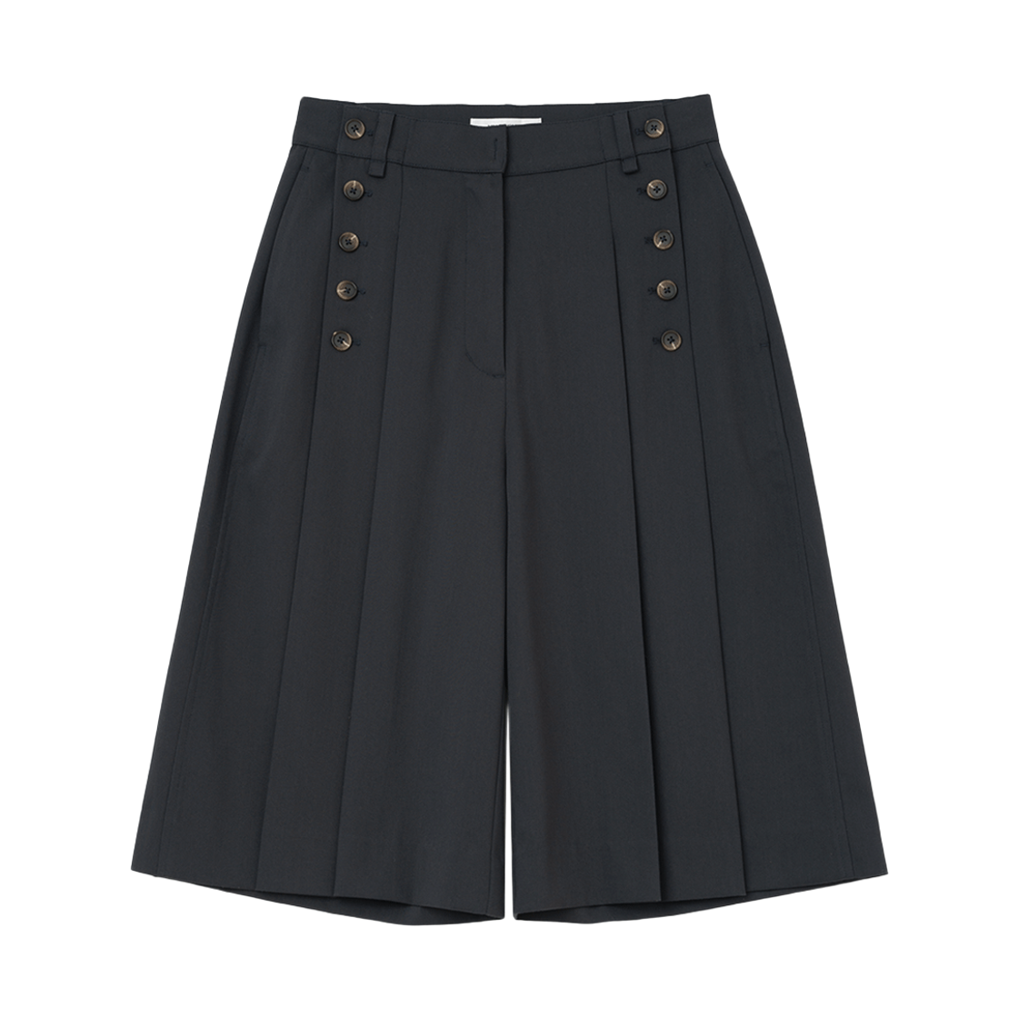 MW243DNA MILLO WOMEN Wide Tuck Culotte Pants Deep Navy