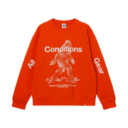 Nike ACG Tuff Fleece Therma-Fit Pullover Crewneck Sweatshirt Safety Orange - Asia